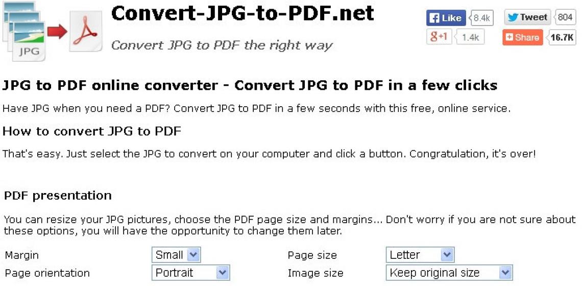 Как объединить jpg изображения онлайн в один файл PDF